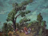 Dorothy Sklar, The Morn, oil on canvas board