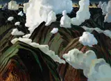 Milford Zornes, Hump Crossing, 1946, oil on canvas board
