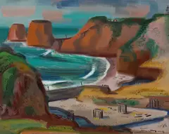 Erle Loran, California Coast, 1941, oil on canvas