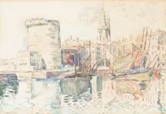 Paul Signac, (French, 1863-1935), La Rochelles 11¼x 16¼in (28½ x 41½ cm)