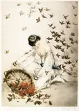 Thieves (H., C. & I. 280) by Louis Icart, 1926, Etching and aquatint with touches of handcoloring printed on wove paper, sold Apr 2005