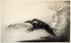 Louis Icart, Speed (H., C. & I. 311), 1927, Etching and aquatint with touches of handcoloring printed on wove paper