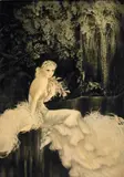 Orchids (H., C. & I. 466) by Louis Icart, 1937, Etching and aquatint with touches of handcoloring printed on wove paper, sold Apr 2005