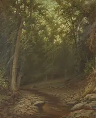 William W. Boyle, A Forest Interior, oil on canvas