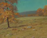 L. Birge Harrison, October in the Hills, oil on canvas on board