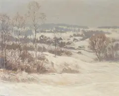Leonard Ochtman, The Hill Range, oil on canvas