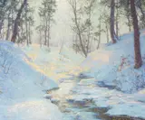 Walter Launt Palmer, Sunlit Dell, oil on canvas