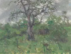 A Landscape with Tree, Spring by John Steuart Curry, oil on canvas, sold Apr 2005