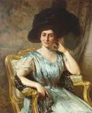 Henry Mosler, A Portrait of Bertha Marx Adler, 1908, oil on canvas