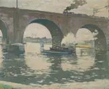 John J. Dull, The Bridge, oil on canvas