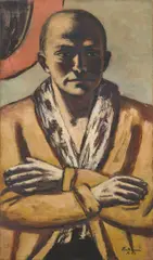 Max Beckmann, Selbstbildnis gelb-rosa, 1943, Öl auf Leinwand