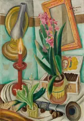 Max Beckmann, Stilleben mit brennender Kerze, 1921, Öl auf Leinwand