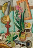 Max Beckmann, Stilleben mit brennender Kerze, 1921, Öl auf Leinwand