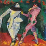 Max Pechstein, Russisches Ballett, 1909, Öl auf Leinwand