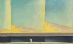 Lyonel Feininger, Wolken überm Meer I, 1923, Öl auf Leinwand. Doubliert