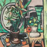 Max Beckmann, Stillleben mit Orchideen und Birnen, 1946, Öl auf Leinwand