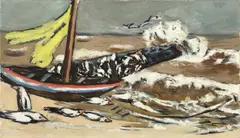 Max Beckmann, Braunes Meer mit Möwen, 1941, Öl auf Leinwand
