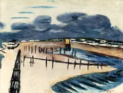 Max Beckmann, Stürmische Nordsee (Wangerooge), 1937, Öl auf Leinwand