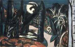 Max Beckmann, Nachtgarten bei Cap Martin, 1944, Öl auf Leinwand
