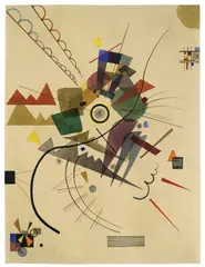 Wassily Kandinsky, Ringsum, 1924, Aquarell und Tuschfeder in Schwarz und Rot auf Papier (aus einem Zeichenblock)