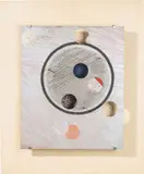 László Moholy-Nagy, Space Modulator Experiment, Aluminum 5, 1931, Multi-Media-Objekt: Öl auf geritzter transparenter Kunststoffscheibe und Aluminiumplatte, vom Künstler auf bemalte Holztafel montiert
