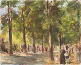 Max Liebermann, Die Große Seestraße in Wannsee mit Spaziergängern