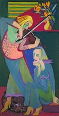 Ernst Ludwig Kirchner, Die Violinistin, 1937, Öl auf Leinwand