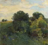 Karel Langer, Bushes on a Meadow, Around 1910, Oil on canvas