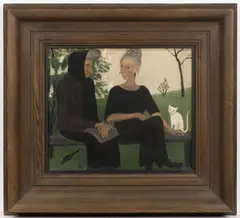 Milada Marešová, Dialogue, 1928, Oil on canvas