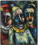 Sergey Zhivotovsky, Three Masks, First third of 20th century, Oil on wood