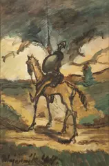 Cyprián Majerník, Don Quijote De La Mancha, 1944, Tempera, gouache, paper