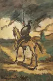 Cyprián Majerník, Don Quijote De La Mancha, 1944, Tempera, gouache, paper