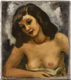 François Zdenek Eberl, Naked, 1953, Oil on canvas