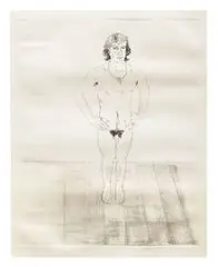 Peter by David Hockney, 1969, Etching on J. Green mould-made paper, sold May 2021