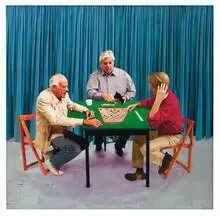 David Hockney, The Scrabble Players, 2015, Photographic drawing printed on paper and mounted on Dibond