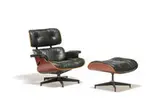 Lounge chair and ottoman (2) by Charles and Ray Eames, 1956; this example produced later, sold May 2021