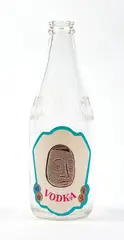 Barry McGee, Untitled, c. 2000, Offset print on adhesive paper label over glass bottle