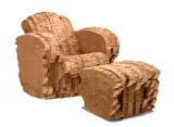 Frank Gehry, Little Beaver chair and ottoman (2)