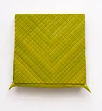 Linda Stark, Variegated Green Weave, 1992, Oil on canvas over panel