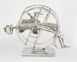 Ernest Trova, Study/Falling Man (Figure in Sphere), 1986, Stainless steel