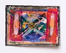 David Clyde Driskell, For Malcolm (from VOICES: An Artists' Book), 1995, Mixed-media and collage on paper mounted to sheet