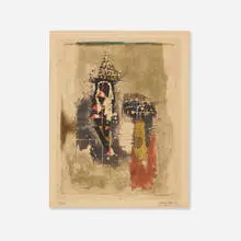 Johnny Friedlaender, Composition, etching and aquatint in colors