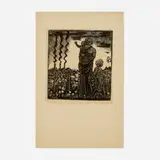 Wharton Esherick, Best Bodied Mothers (from the Song of the Broad-Axe suite), woodcut on rice paper