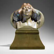 Sándor Apáti-Abt for Zsolnay, Luna, c. 1899, eosin-glazed earthenware