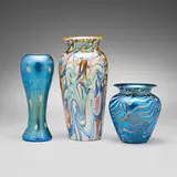 Durand, Collection of three vases, c. 1925, hand-blown glass