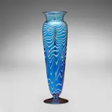 Durand, Tall King Tut vase, c. 1925, hand-blown glass