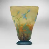 Daum, Vase with bittersweet nightshade, c. 1900, acid-etched, vitrified, and enameled cameo glass