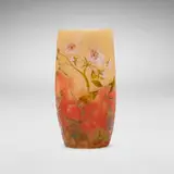 Daum, Vase with apple blossoms, c. 1900, acid-etched, vitrified, and enameled cameo glass