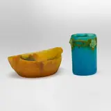 Amalric Walter, Dish and vase, c. 1920, pâte de verre