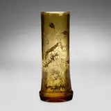 Émile Gallé, Early vase with grasshopper and stars